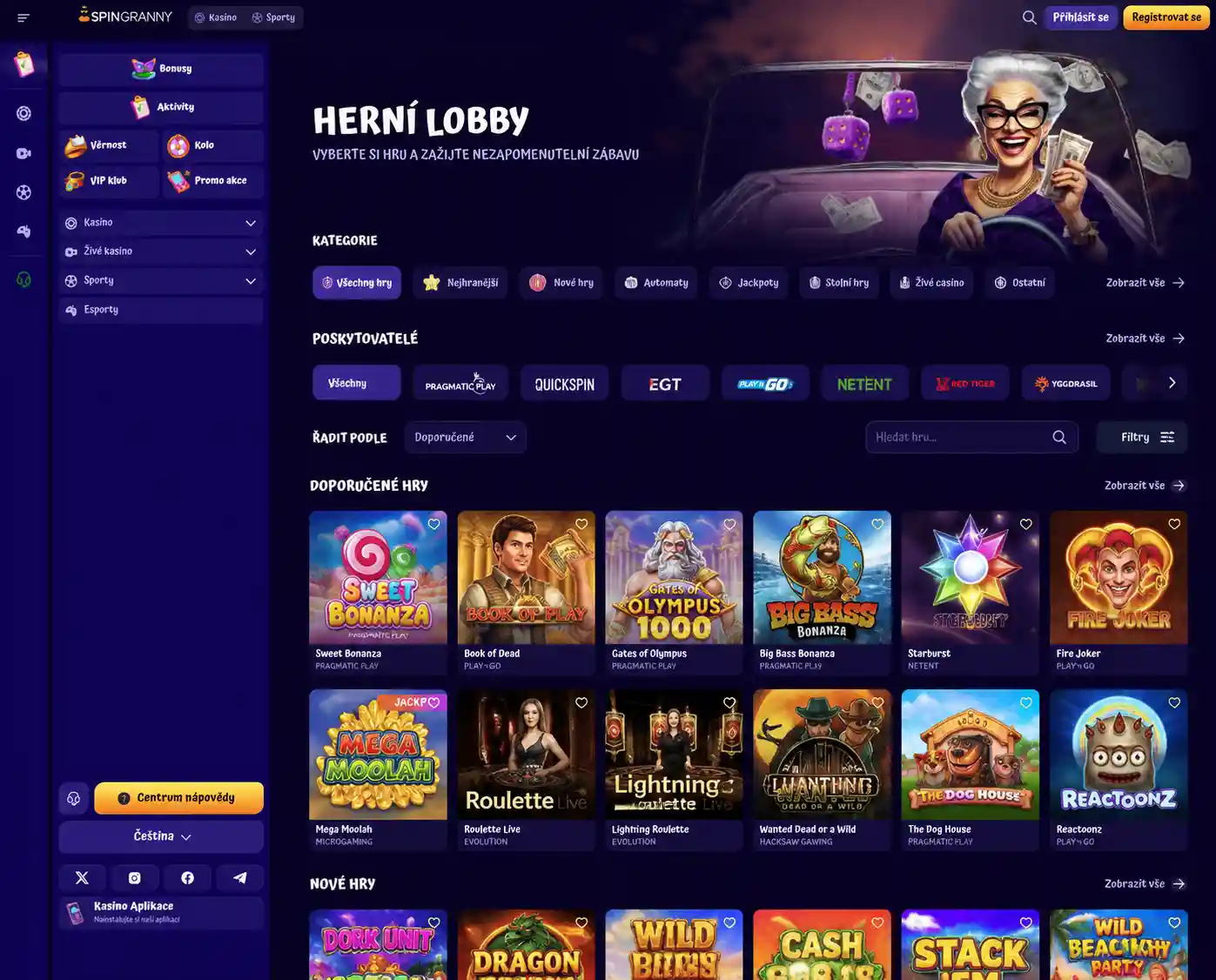 Herní lobby Spingranny